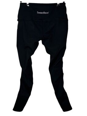Sweetflexx Resistance Band Leggings Women 10 Active Performance Black Sculpting